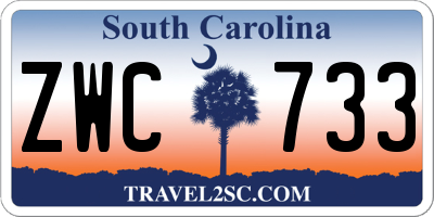 SC license plate ZWC733