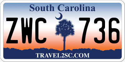 SC license plate ZWC736