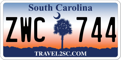 SC license plate ZWC744
