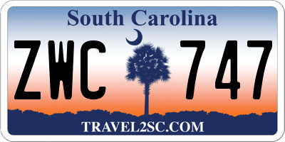 SC license plate ZWC747