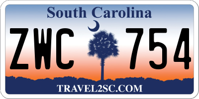 SC license plate ZWC754