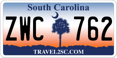 SC license plate ZWC762