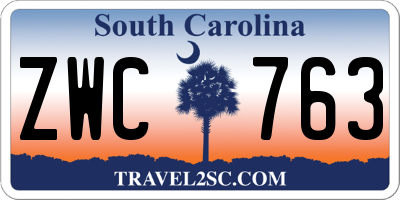 SC license plate ZWC763
