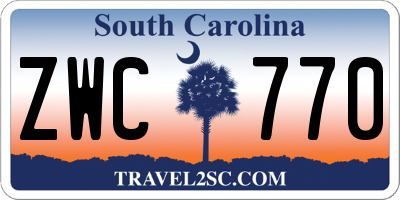 SC license plate ZWC770