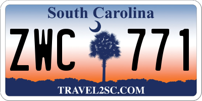 SC license plate ZWC771