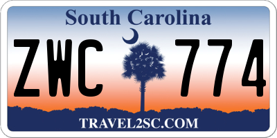 SC license plate ZWC774
