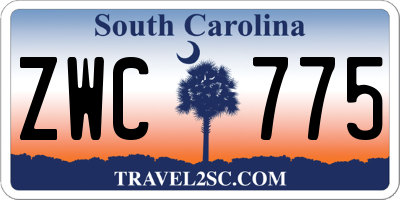 SC license plate ZWC775