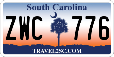 SC license plate ZWC776