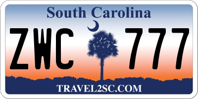 SC license plate ZWC777