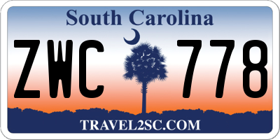 SC license plate ZWC778