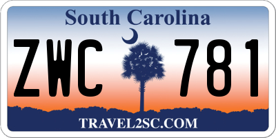 SC license plate ZWC781