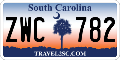 SC license plate ZWC782