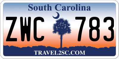 SC license plate ZWC783