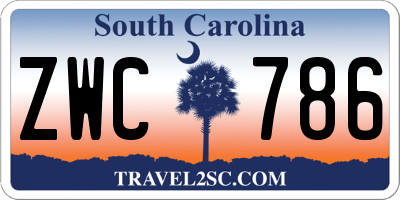SC license plate ZWC786