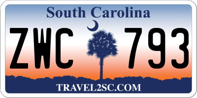 SC license plate ZWC793