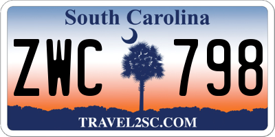 SC license plate ZWC798