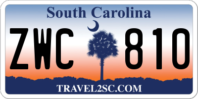 SC license plate ZWC810