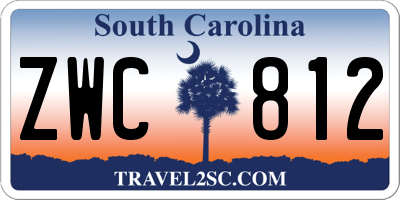 SC license plate ZWC812