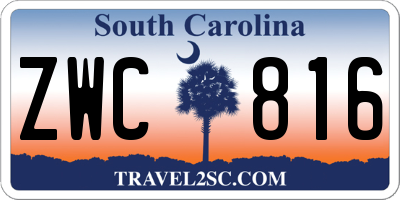 SC license plate ZWC816
