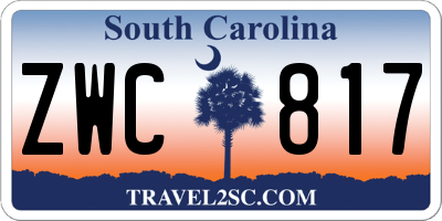 SC license plate ZWC817