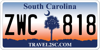 SC license plate ZWC818