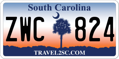 SC license plate ZWC824