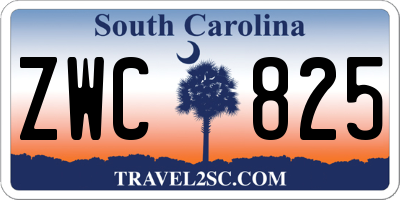 SC license plate ZWC825