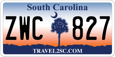 SC license plate ZWC827