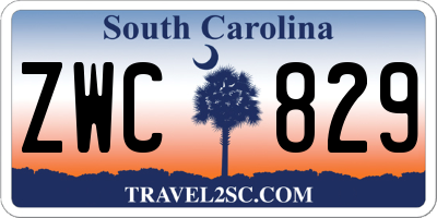 SC license plate ZWC829