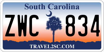 SC license plate ZWC834