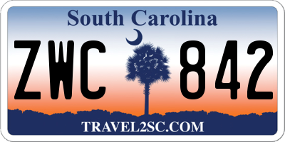 SC license plate ZWC842