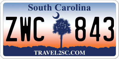 SC license plate ZWC843