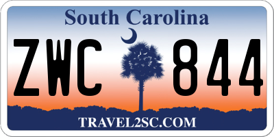 SC license plate ZWC844