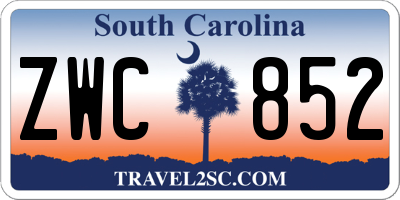 SC license plate ZWC852