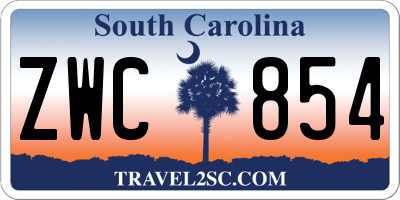 SC license plate ZWC854