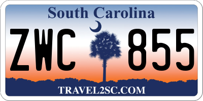 SC license plate ZWC855
