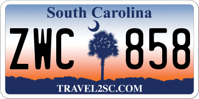 SC license plate ZWC858