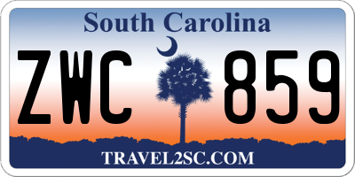 SC license plate ZWC859