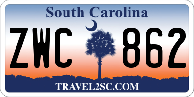 SC license plate ZWC862