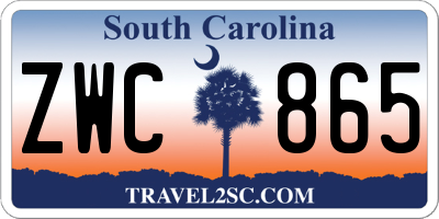 SC license plate ZWC865