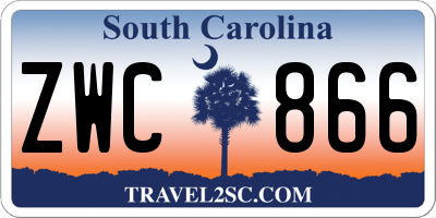 SC license plate ZWC866