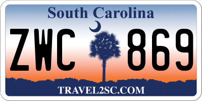 SC license plate ZWC869
