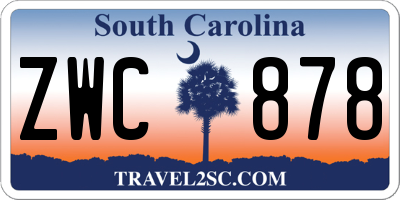 SC license plate ZWC878