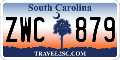 SC license plate ZWC879