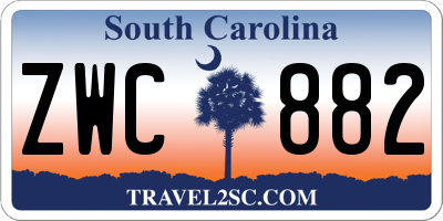 SC license plate ZWC882