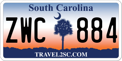 SC license plate ZWC884