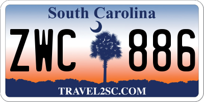 SC license plate ZWC886