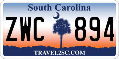 SC license plate ZWC894