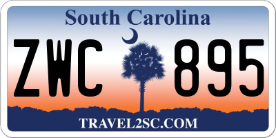 SC license plate ZWC895