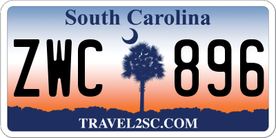 SC license plate ZWC896
